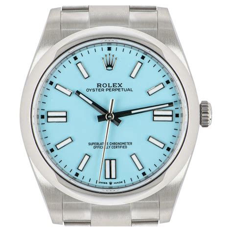 rolex oyster perpetual cadran bleu|oyster perpetual 41 mm.